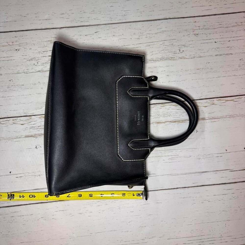 London Fog Black Structured Satchel F 5 Af